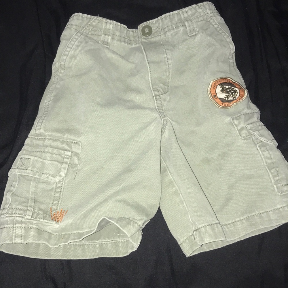 Green cargo shorts